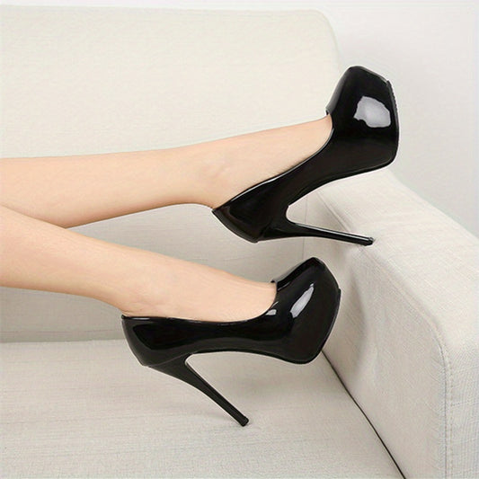 Women's Platform Slip-On Stiletto Heel Party Shoes