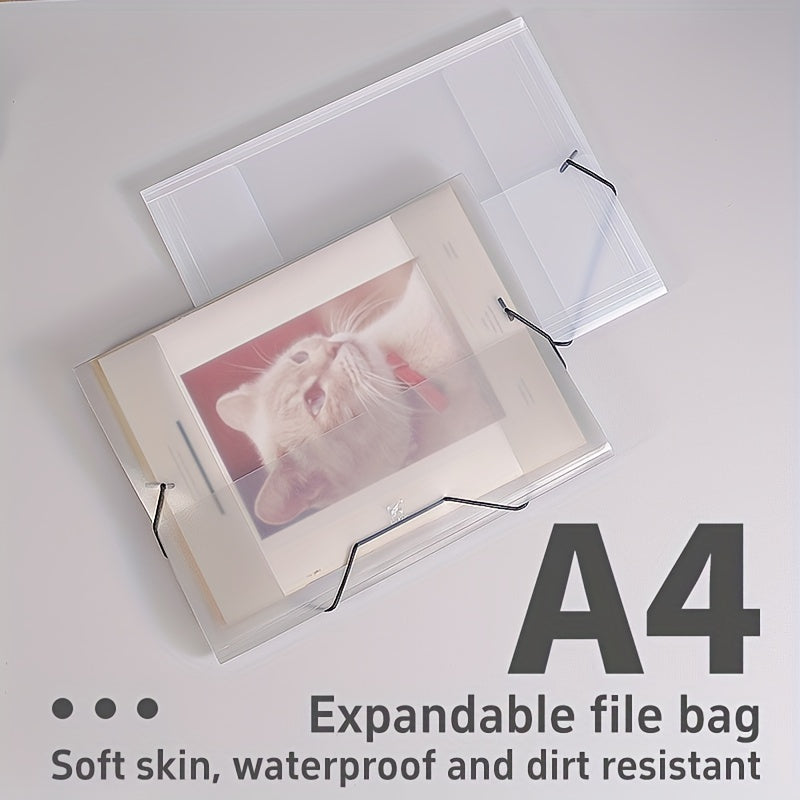 Transparent File Bag String Storage Protector Folder Information Book