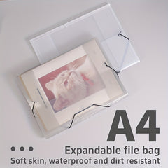Transparent File Bag String Storage Protector Folder Information Book