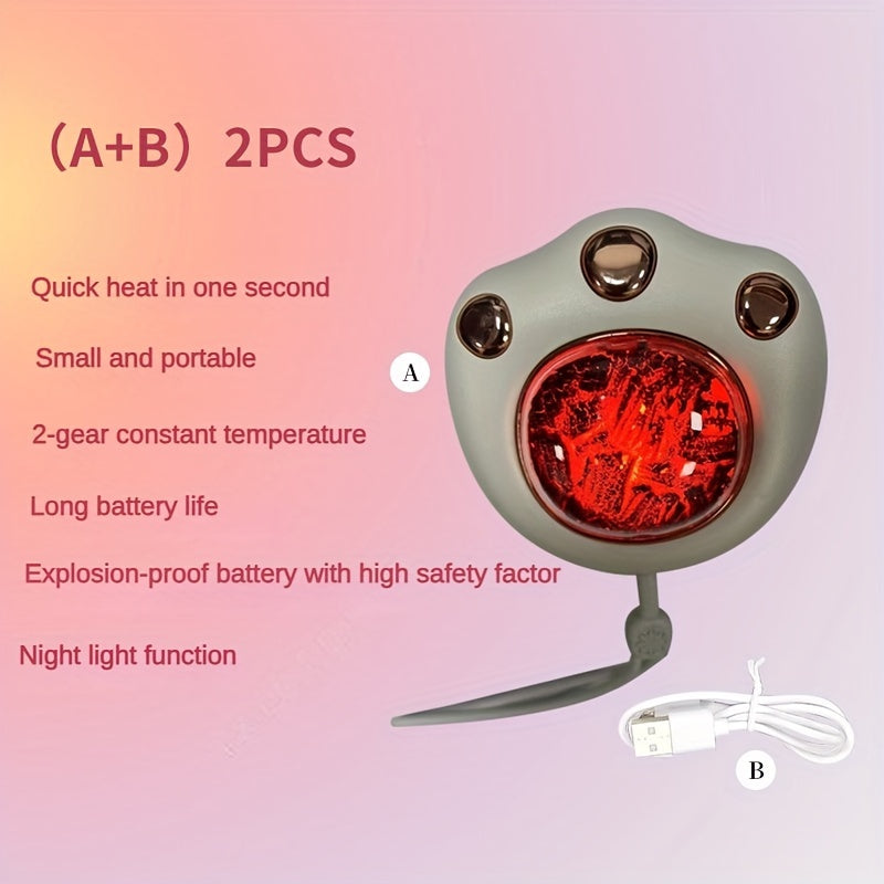 Mini Hand Warmer Night Light 1200MAh Wireless Winter Outdoor Activities