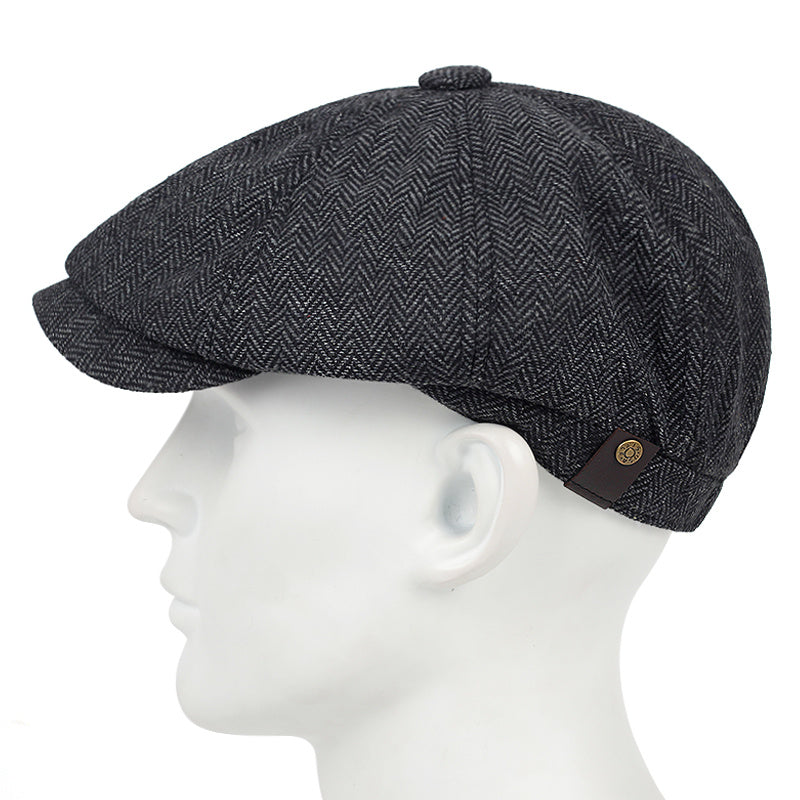 Men's Checkered Newsboy Cap