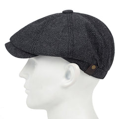 Men's Checkered Newsboy Cap