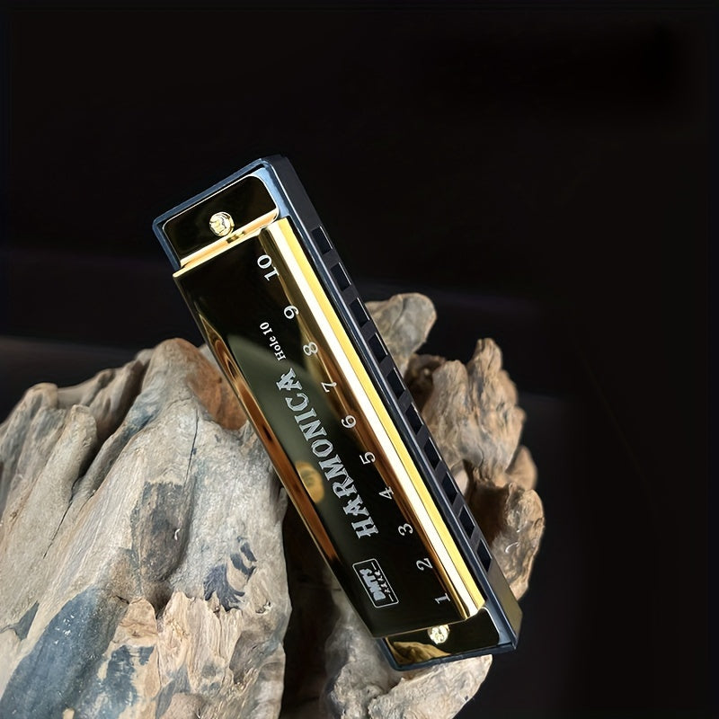 10 Holes Blues Harmonica Musical Instrument Holiday Gift Mini