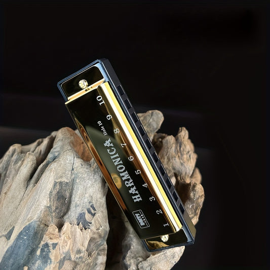 10 Holes Blues Harmonica Musical Instrument Holiday Gift Mini