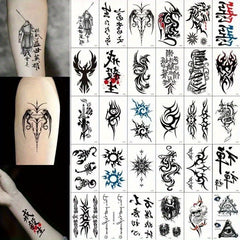 30 Sheets Waterproof Chinese Character Temporary Tattoo Stickers for Adults