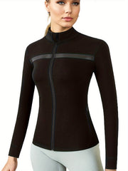 Women's Fleece Lined Yoga Jacket Zip Up