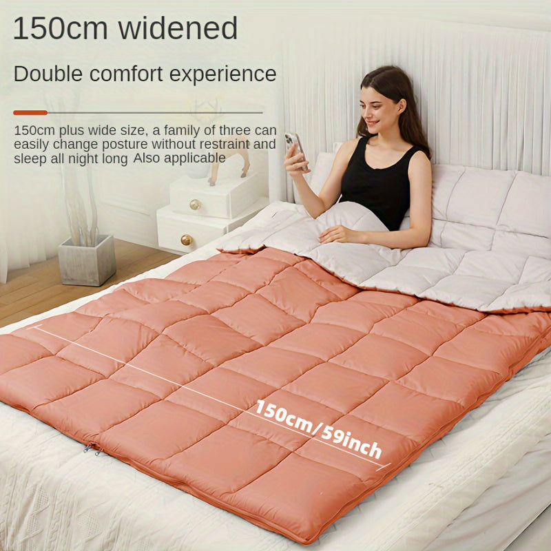 Durable Sleeping Bag for Two with Detachable Pillow