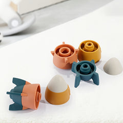 Silicone Rocket Stacking Set for Kids, Interactive Educational Toy