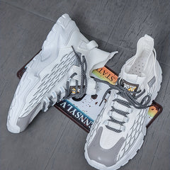 Men's Chunky Slip-On Sneakers with Shoelaces