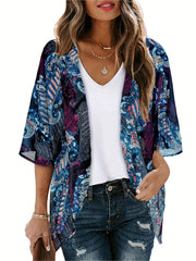  Floral Print Beach Cover Up