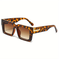 Y2K Square Sunglasses Metal Decor Gradient UV400