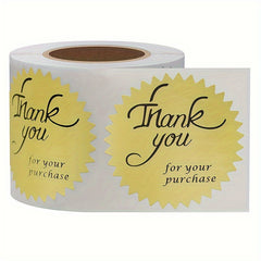 Golden Aluminum Foil Stickers 300 Labels Roll 40mm Core