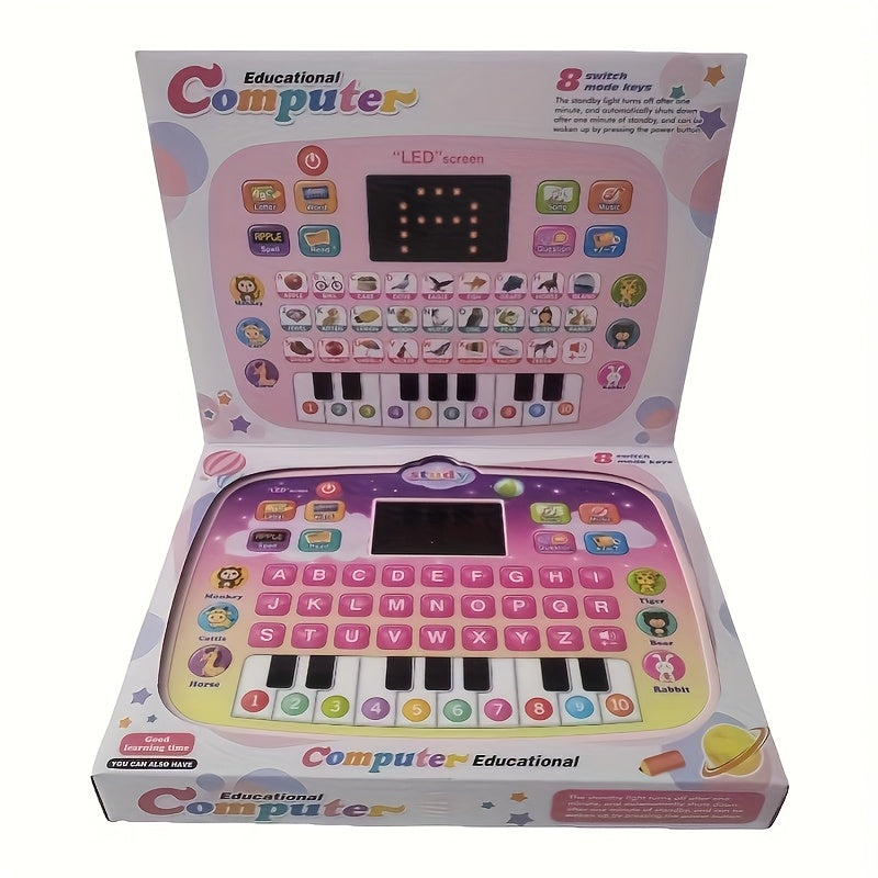 Kids Learning Tablet with Alphabet Keys Numbers Music LED