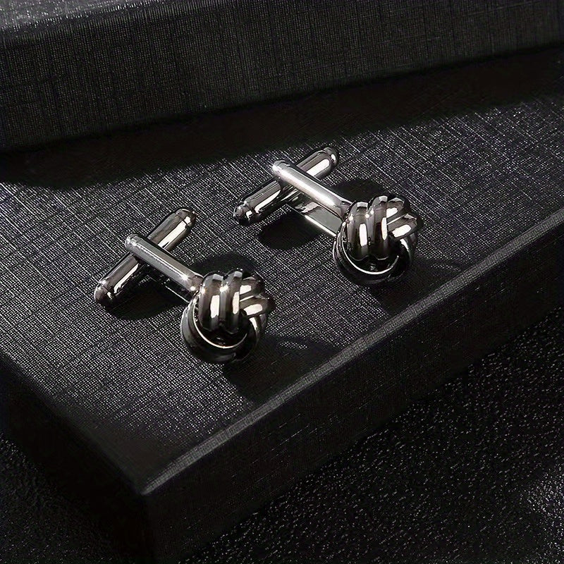 Fried Dough Twists Cufflinks Sleeve Nails for Men's Shirts