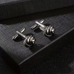 Fried Dough Twists Cufflinks Sleeve Nails for Men's Shirts