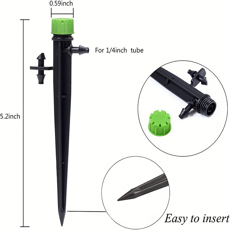 20/50pcs Drip Emitters for 4 7mm Tube PE Pipe - 360 Degree Water Flow