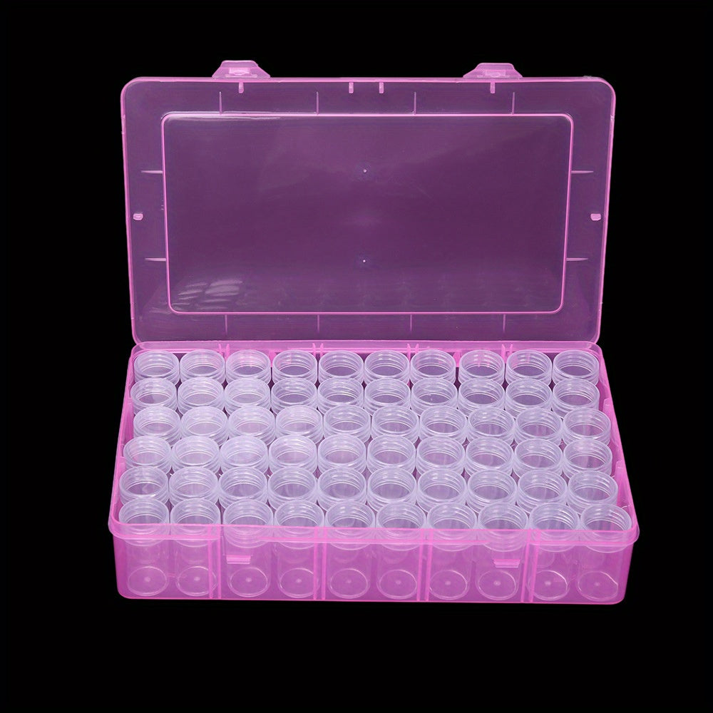 Pink 60 Grids Bead Container Diamond Painting Tools Storage Box