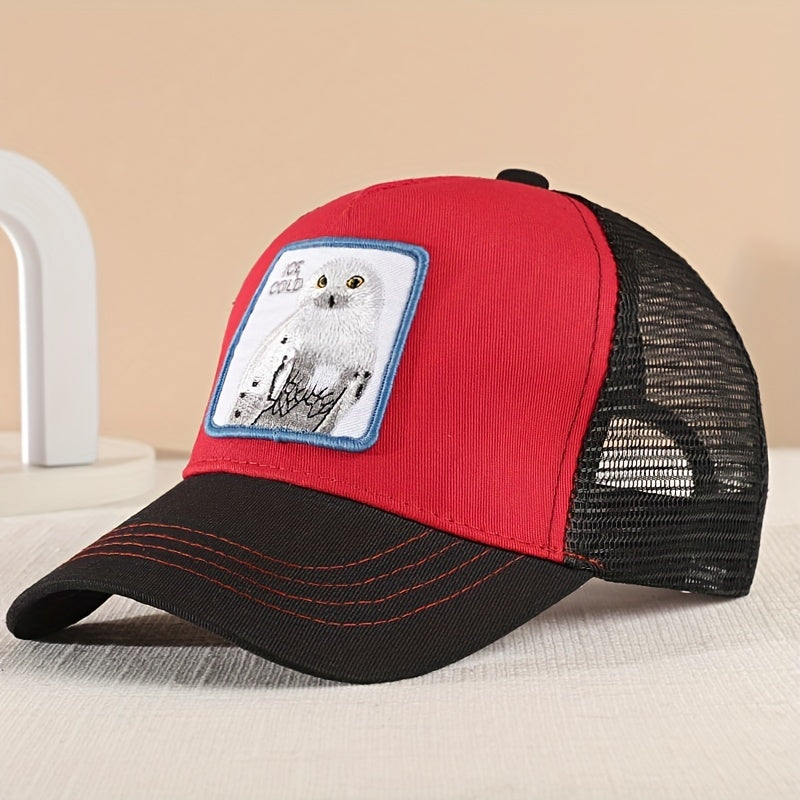 Owl Animal Baseball Cap Summer Mesh Sunshade Peaked Cap