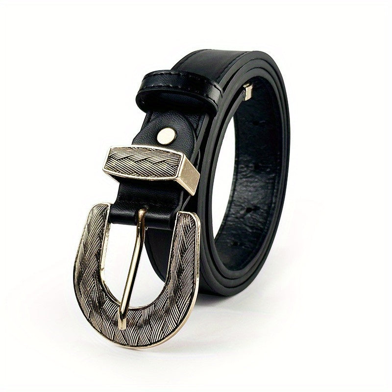 Vintage Braid Pattern Buckle Belt For Women
