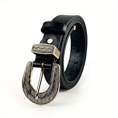 Vintage Braid Pattern Buckle Belt For Women
