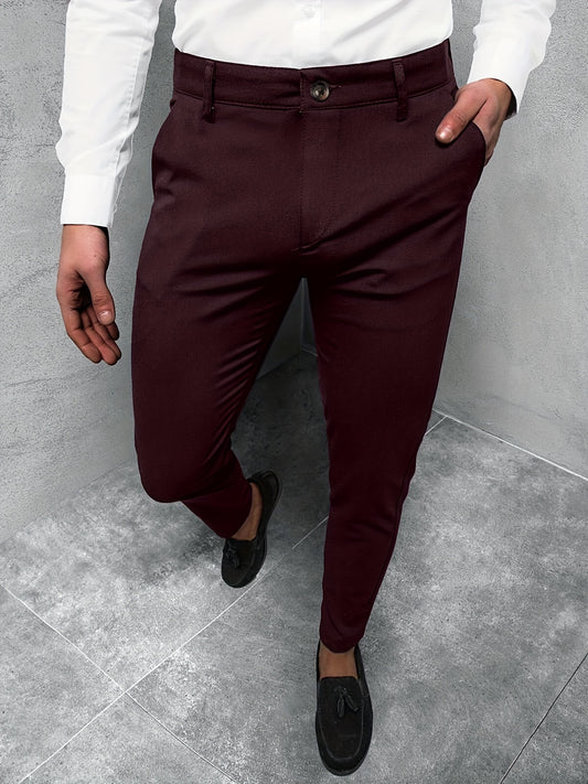 Men's Vintage Style Slim Fit Dress Pants