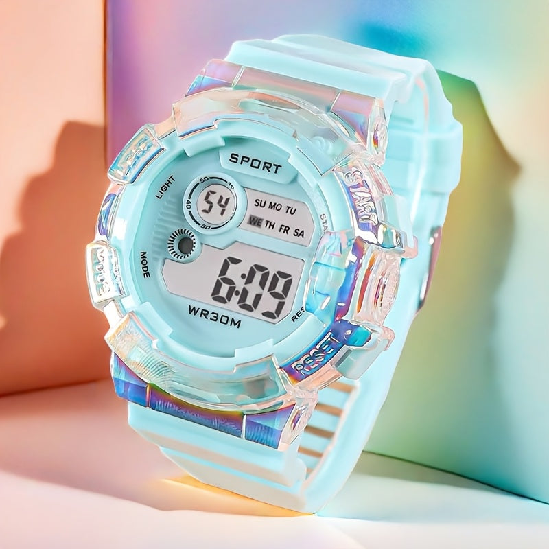 Colorful Night Light Electronic Watch for Students