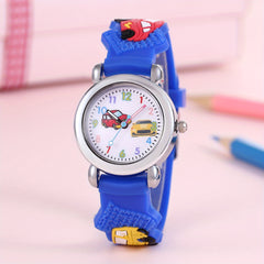 Teen Car Print Dial Quartz Watch For Gift Daily Life