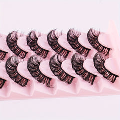 10 Pairs Fluffy Thick False Eyelashes Natural Volume Soft Long Full Strip Lashes