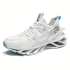 Men's Breathable Gradient Mesh Lace-up Blade Sneakers