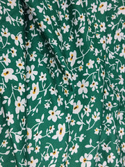  Floral Print High Rise Wide Leg Trousers