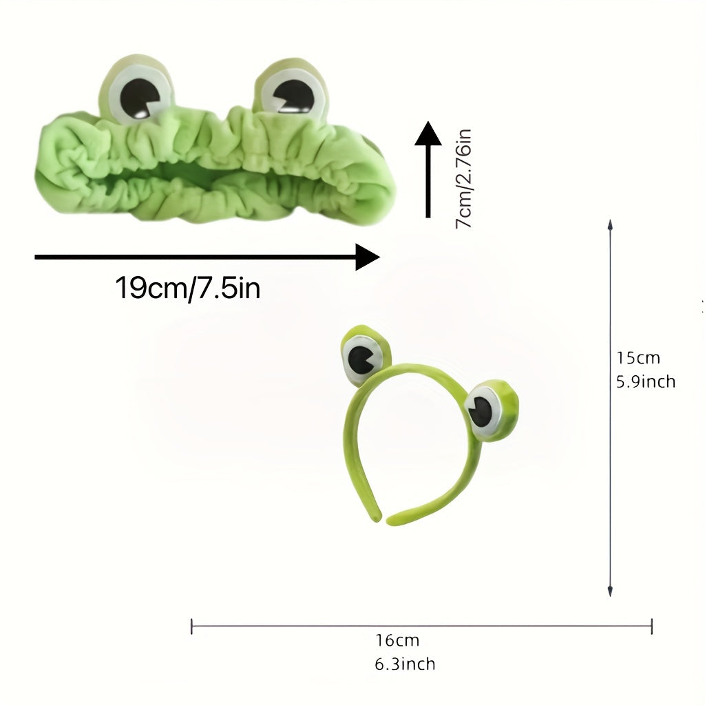 Frog Cartoon Headband Hair Hoop for Face Washing and Dress Up