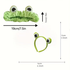 Frog Cartoon Headband Hair Hoop for Face Washing and Dress Up