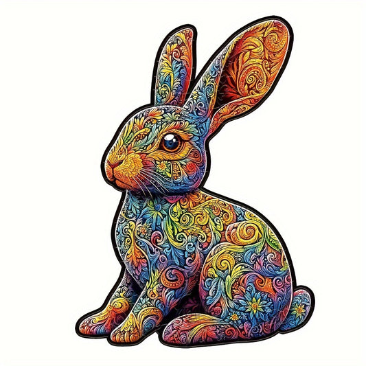 Colorful Rabbit Puzzle 3D Animal Jigsaw 5A Challenge Level Brain Teaser