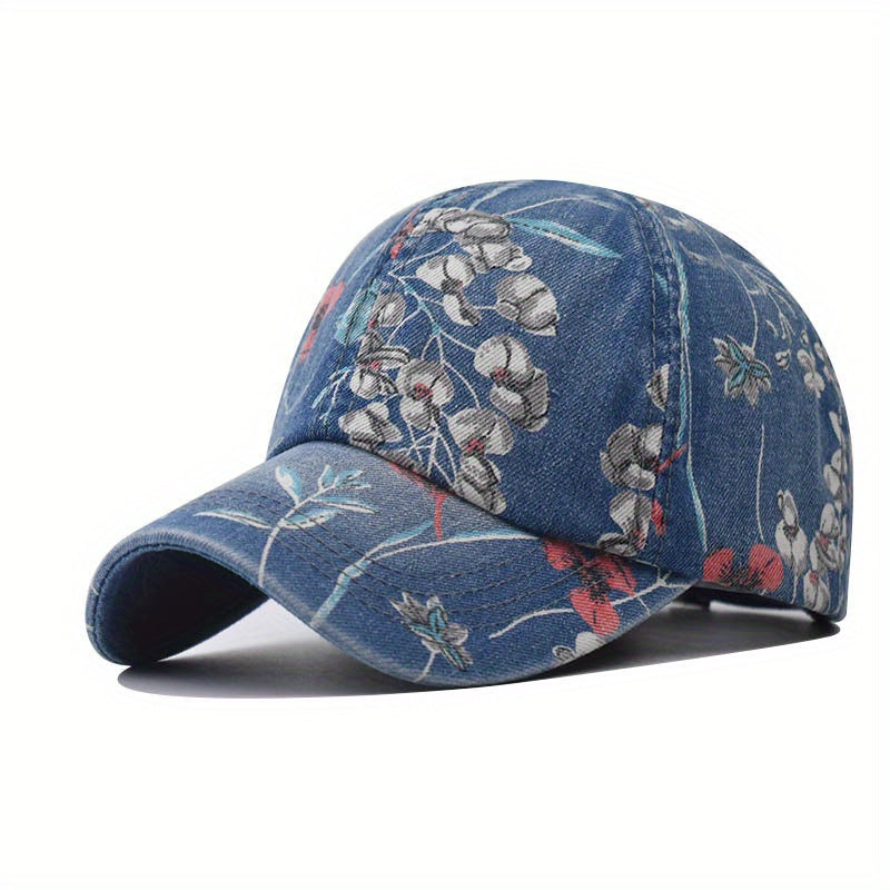 Casual Sunscreen Washed Print Cowboy Baseball Cap Hat