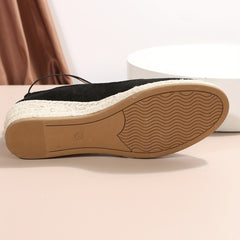 Women's Cross Strap Wedge Espadrilles Anti-skid Heels