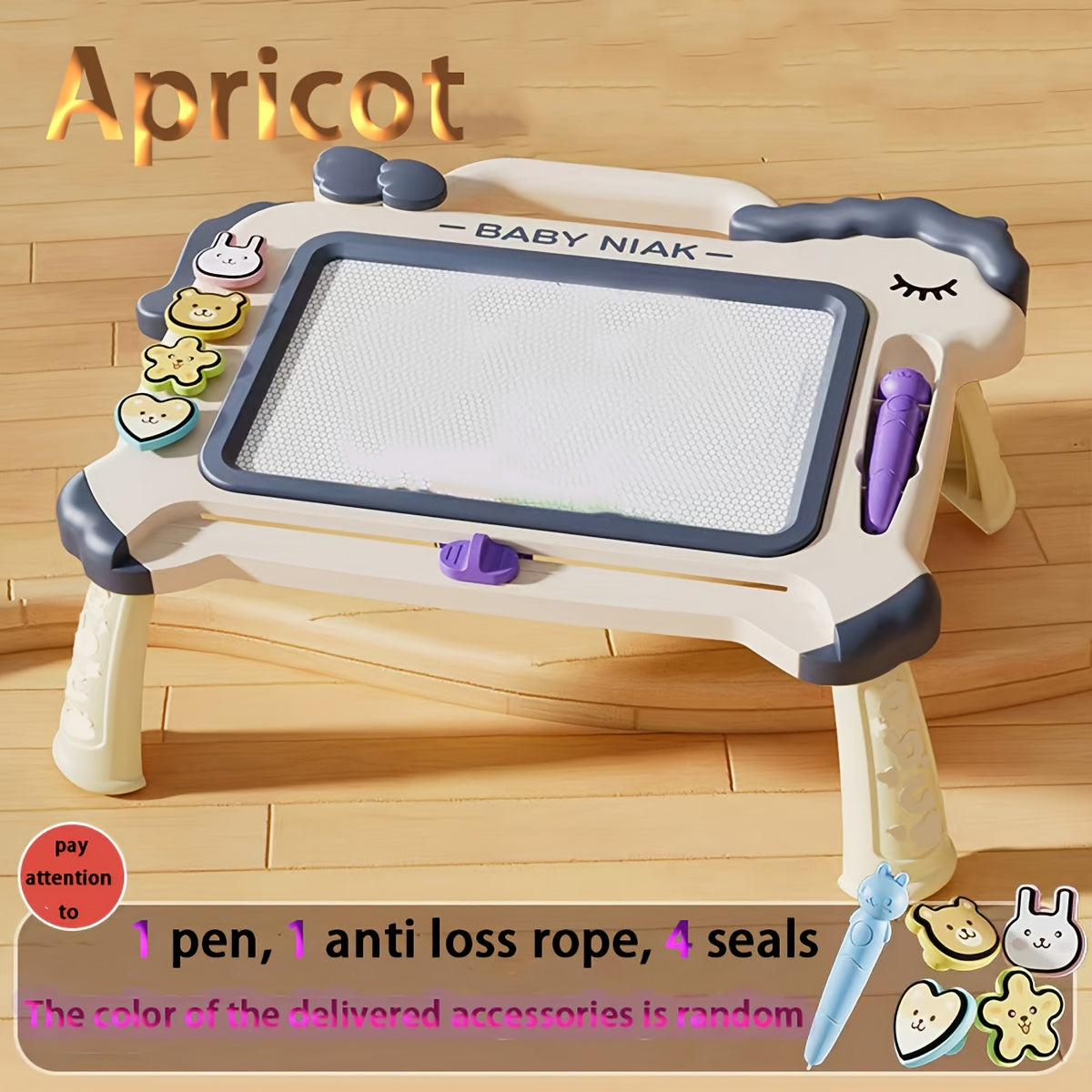 Magnetic Drawing Board with Erasable Surface Seals & Stickers
