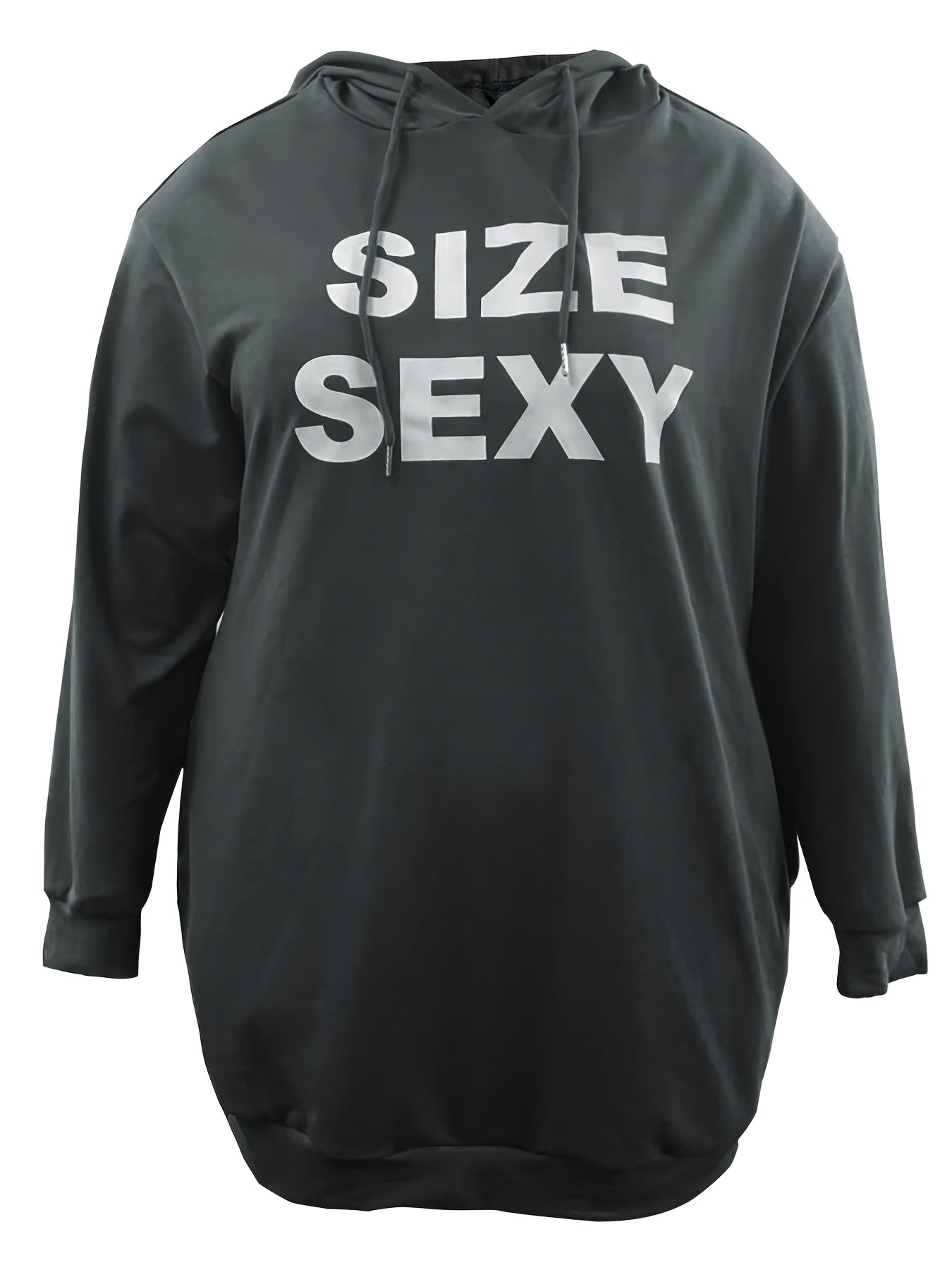  Letter Print Long Sleeve Hoodie Dress