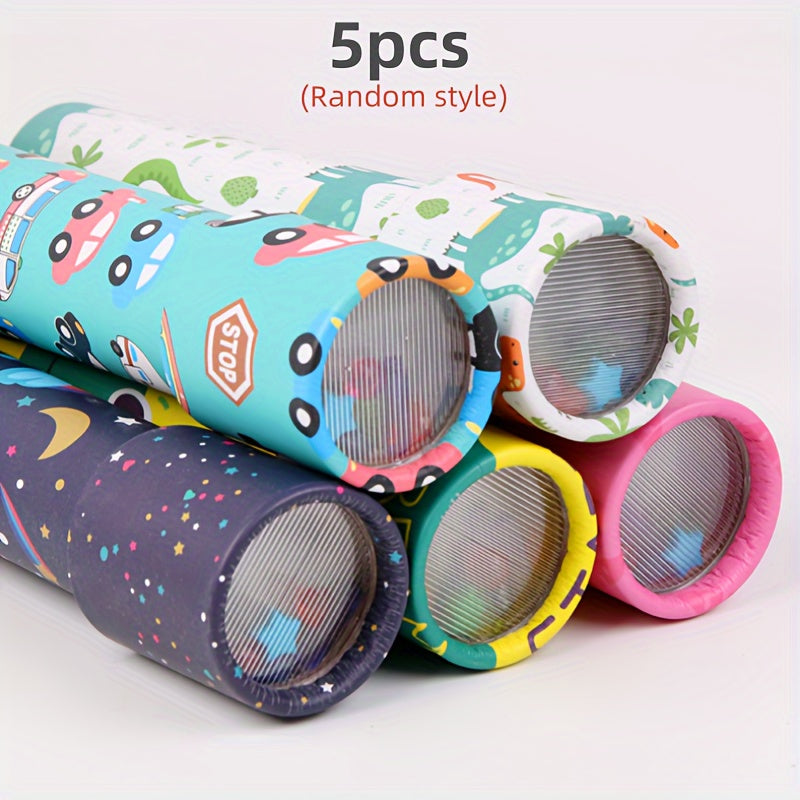 5pcs Spinning Kaleidoscope Magic Toys Different Patterns Fun Educational Games