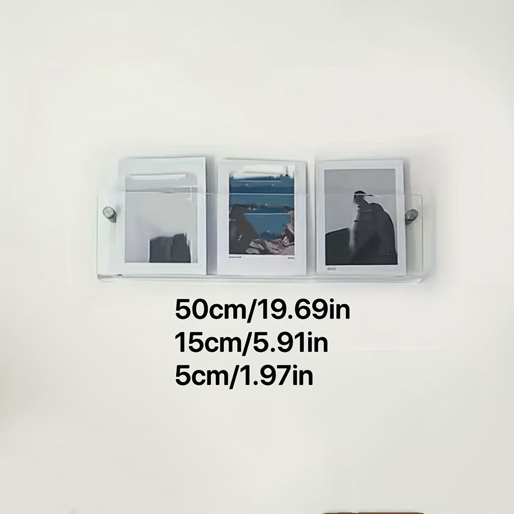 Acrylic Wall Mount Bookshelf Magazine Rack