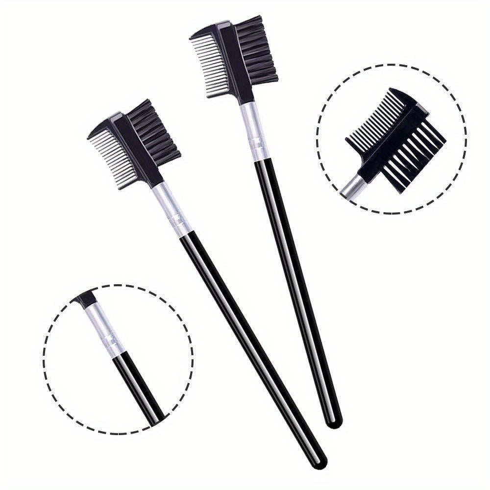 Eyelash Comb Eyebrow Comb Set for Separating Lashes and Keeping Eyebrows Tidy