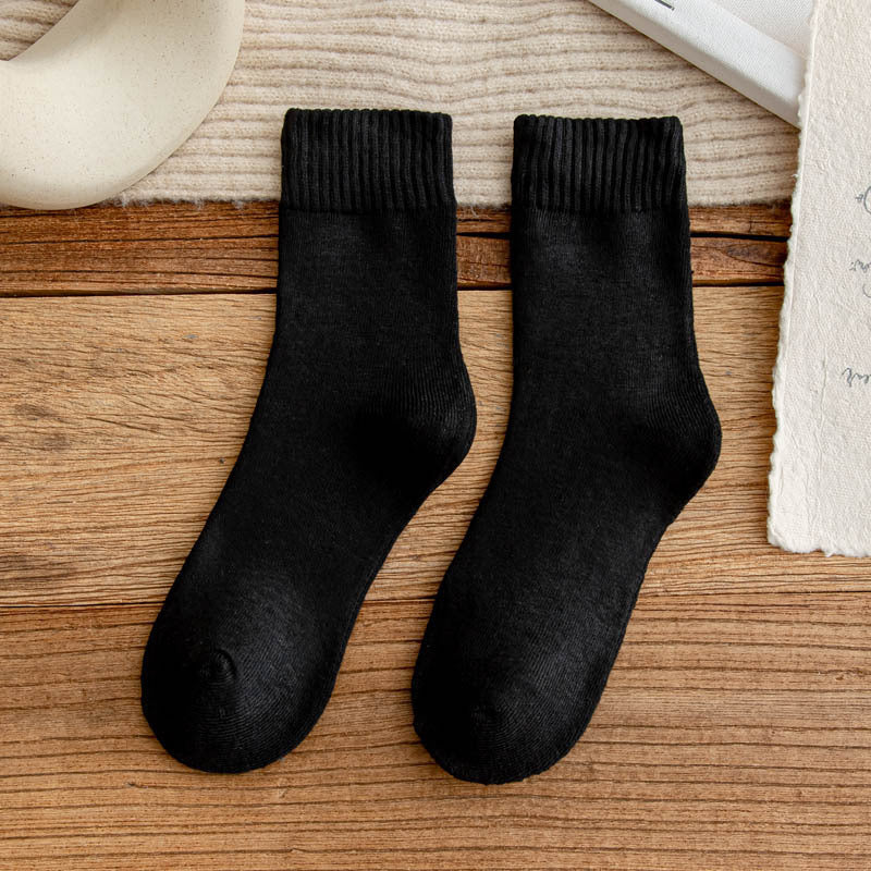 Women's Solid Thick Trim Mid Socks
