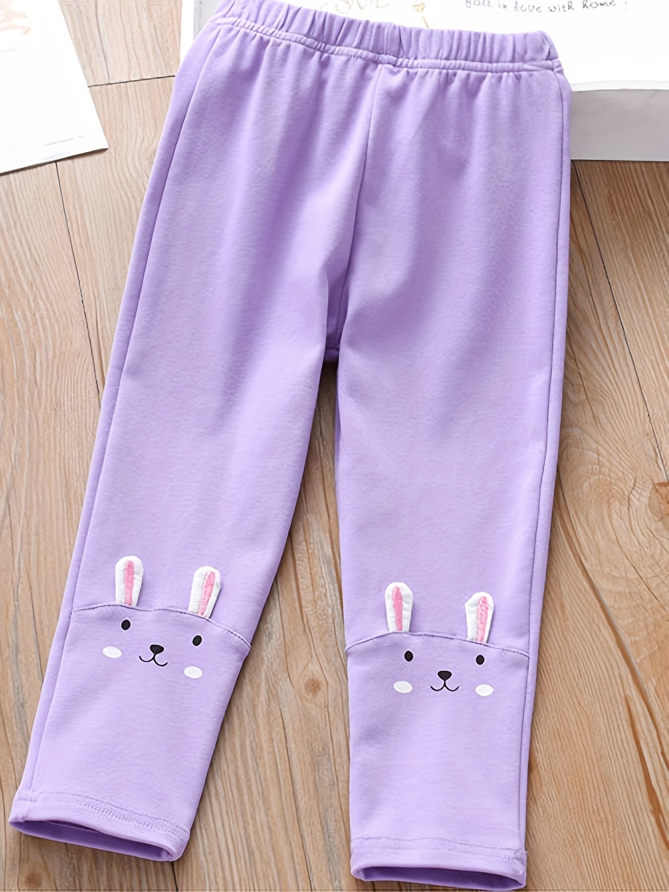 Girls' Bunny Embroidery Legging Pants For Kids