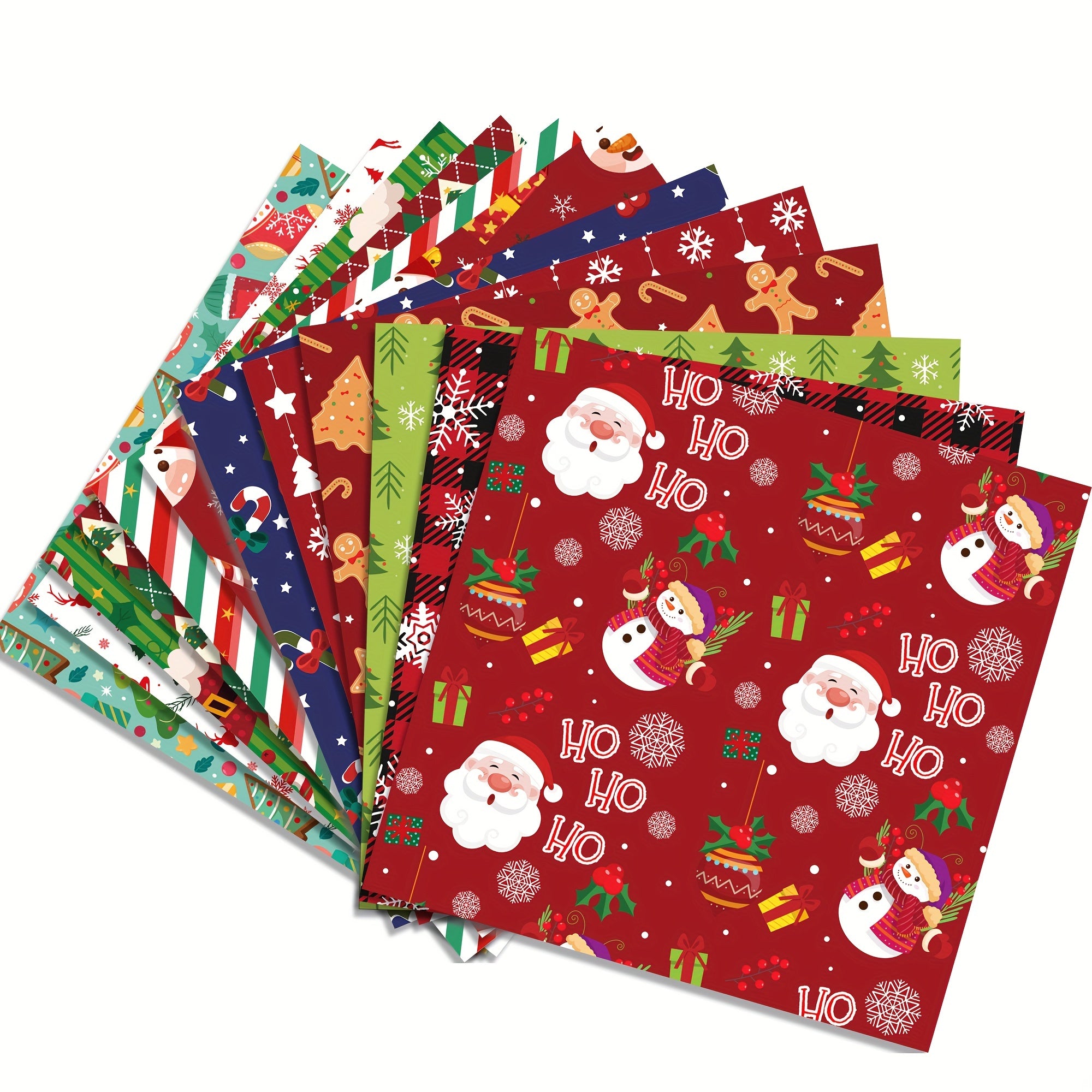 24 Sheets Double Sided Christmas Pattern Paper for DIY Background