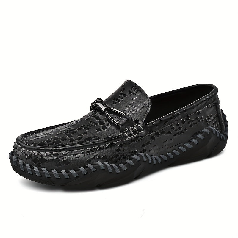 Women's Metal Buckle Flat Loafers Soft Sole Slip-On Shoes