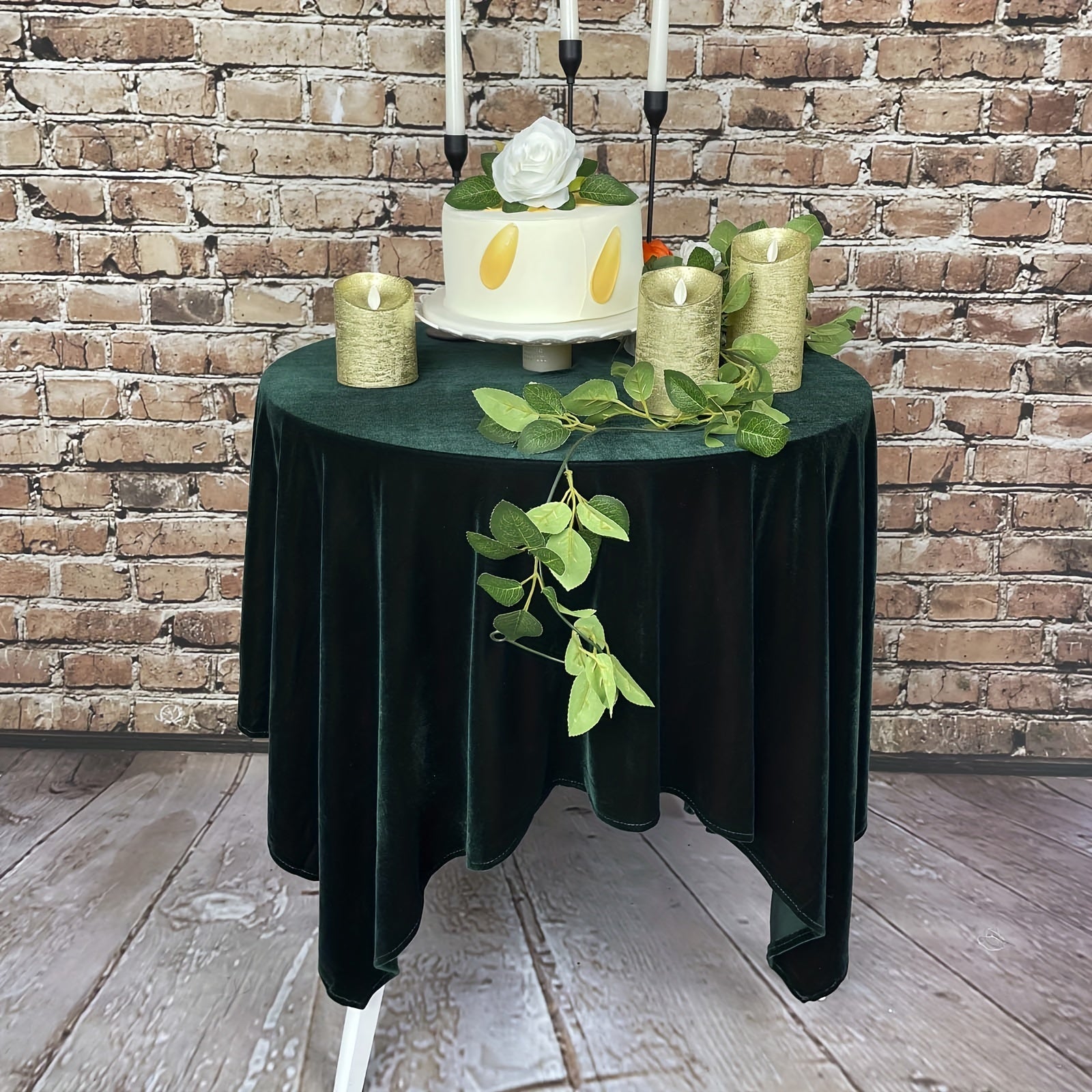 Round Velvet Tablecloth Table Cover For Weddings Parties Baby Showers And Events