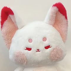 Fox with Red Ears & Tail Soft Polyester Stuffed Animal for Home Decor