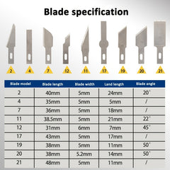 13pcs Aluminum Alloy Carving Tool Set for Handcraft Model Utility