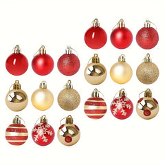 50pcs Shatterproof Christmas Tree Ornaments Round Baubles for Holiday Decor