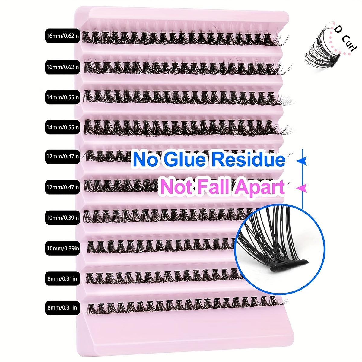 200 Pcs Lash Clusters DIY Individual Lashes Natural Look Wispy Eyelashes