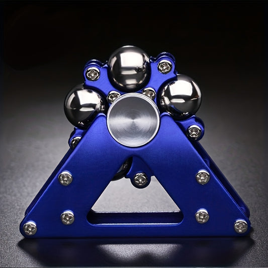 Stainless Steel Ferris Wheel Fidget Spinner Toy with Stand in Red Golden